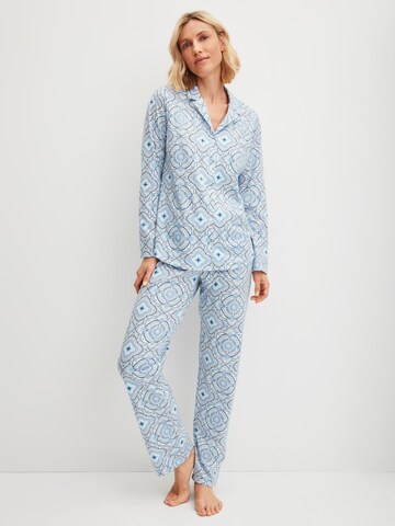 CALIDA Pyjama 'Cotton Special'‌ in Blau