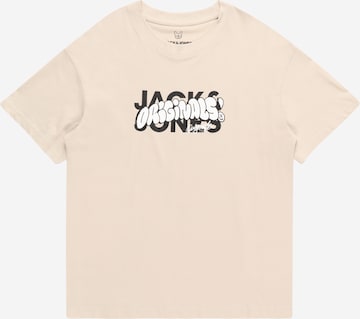 Jack & Jones Junior Shirt 'GRAFITTI' in Beige: voorkant