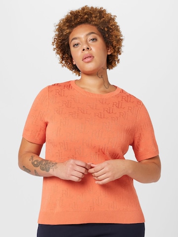 Lauren Ralph Lauren Plus Trui 'JAMYZAH' in Oranje: voorkant