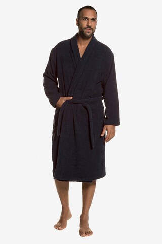 JP1880 Long Bathrobe in Blue: front