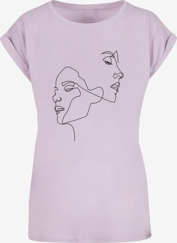 Mister Tee Shirt 'One Line' in Purple: front
