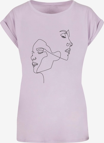 Mister Tee Shirt 'One Line' in Lila: predná strana