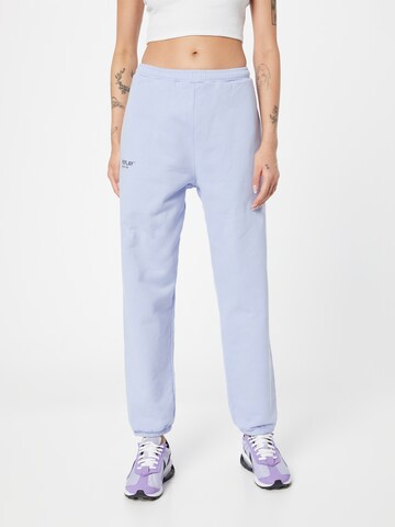 REPLAY Tapered Trousers in Purple: front