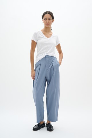 InWear Regular Bandplooibroek 'Dixie' in Blauw