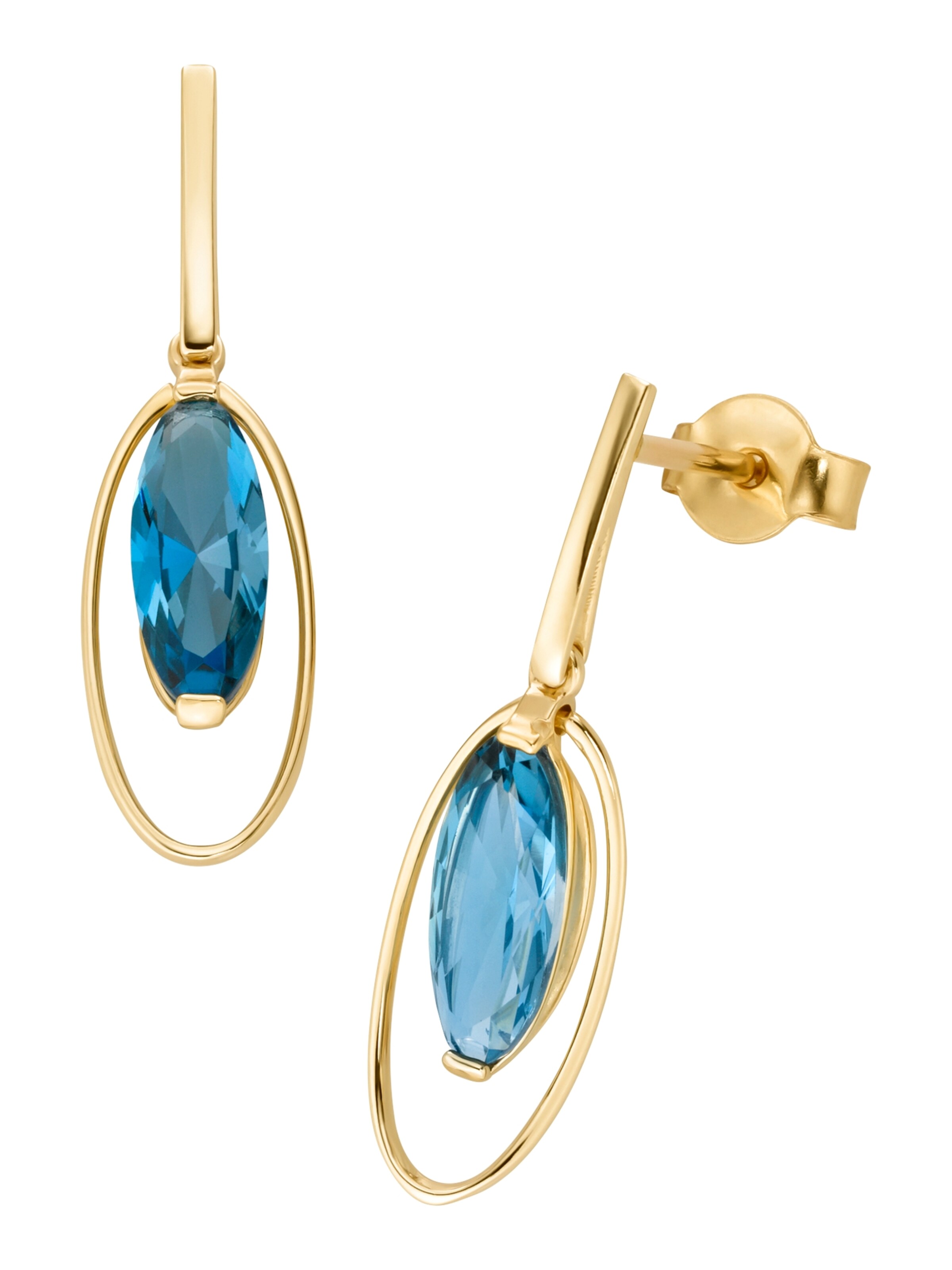 Luigi Merano Oorbellen in Blauw: voorkant