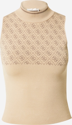 GUESS Knitted Top 'LISE' in Brown: front