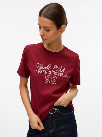 T-shirt 'VMABY PAULINA' VERO MODA en rouge