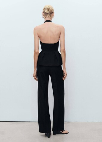 MANGO Wide leg Pleated Pants 'Miso' in Black