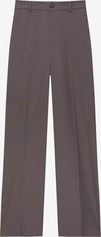 Pull&Bear Loose fit Pleated Pants in Brown: front