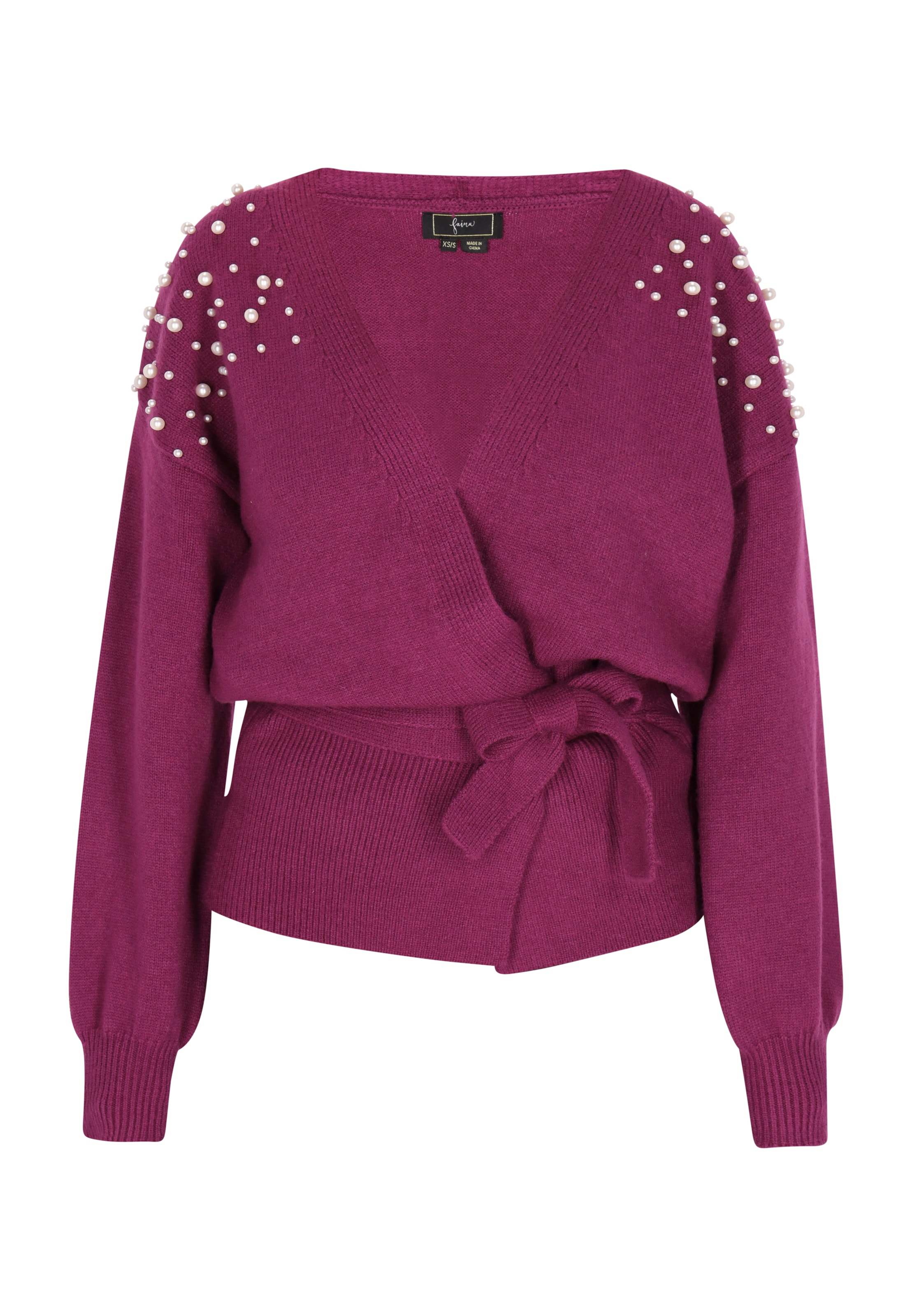 Cardigan faina en rose : devant