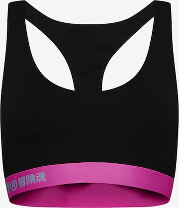 Bustier Soutien-gorge de sport Superdry en noir : devant