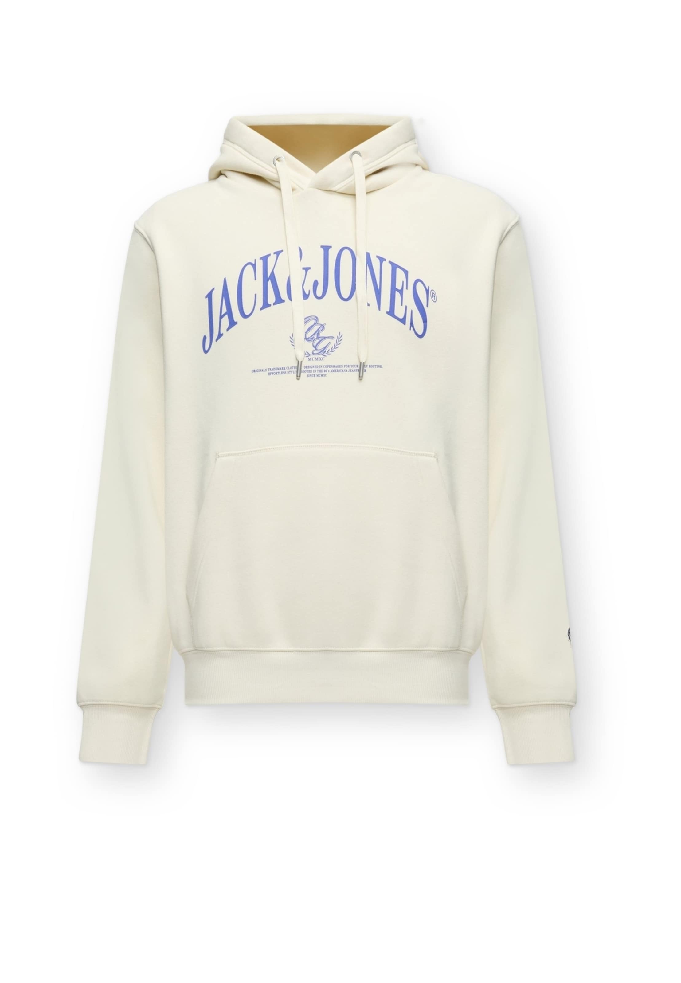 JACK & JONES Свитшот 'JORFREDERIKSBERG' в Белый: спереди