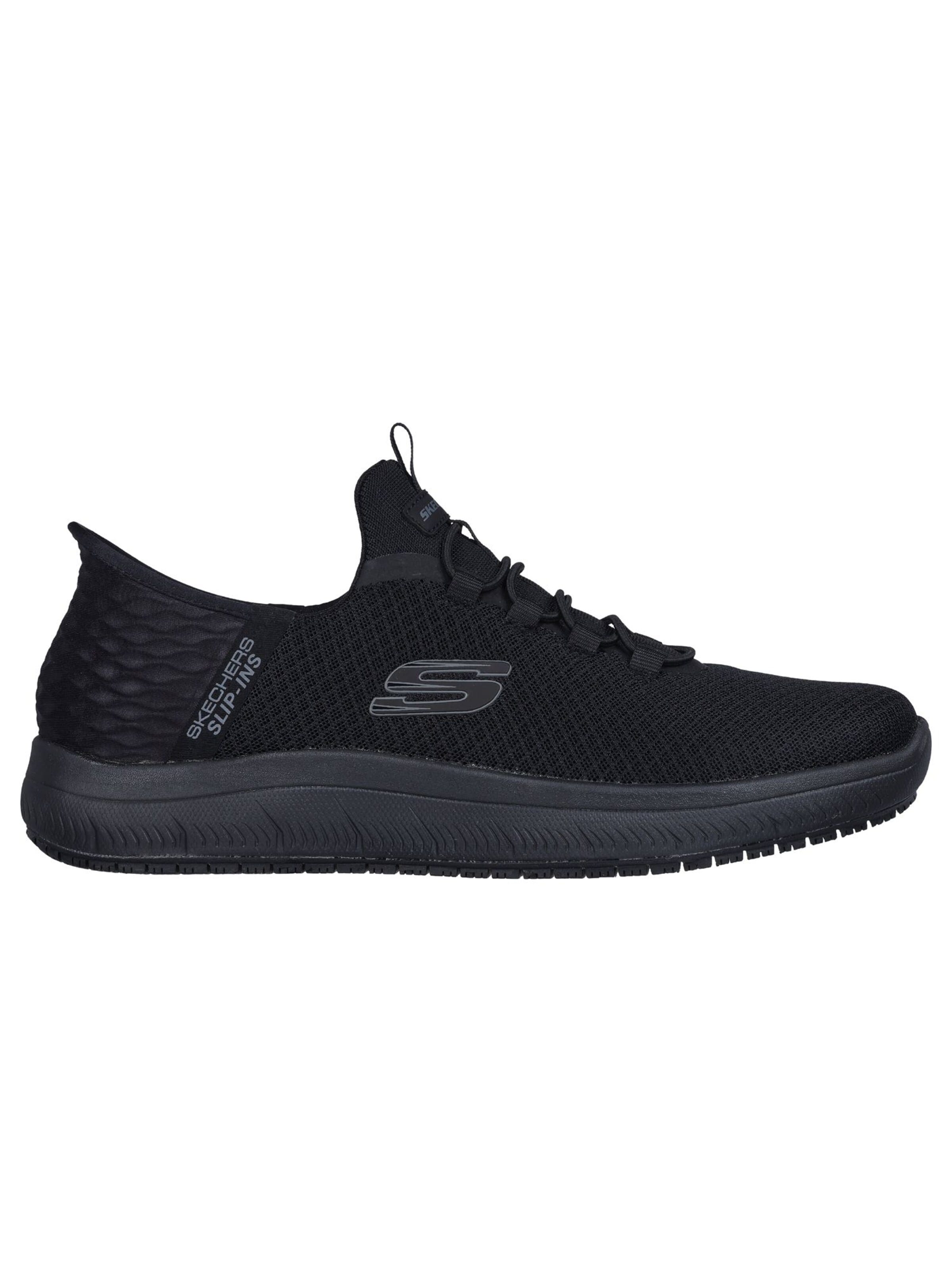 SKECHERS Athletic lace-up shoe 'Freizeitschuhe Summits Slip-In' in Black: front