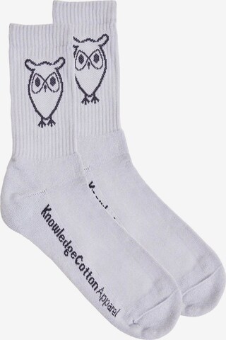 KnowledgeCotton Apparel Socks in Blue: front