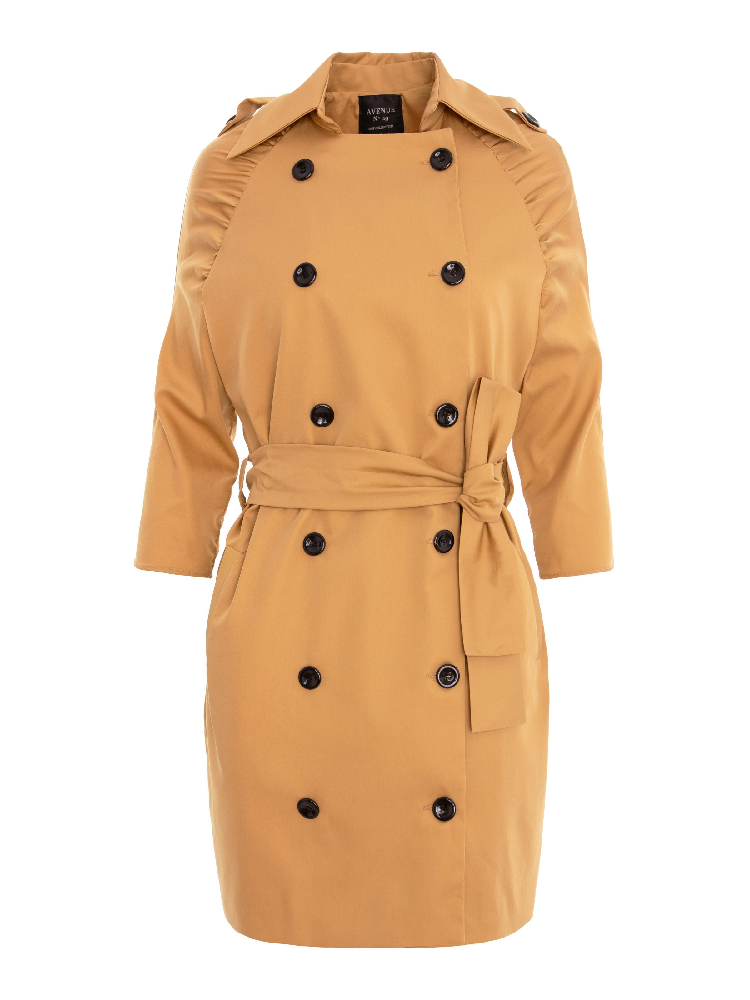 Robe-chemise AVENUE N°29 en beige : devant