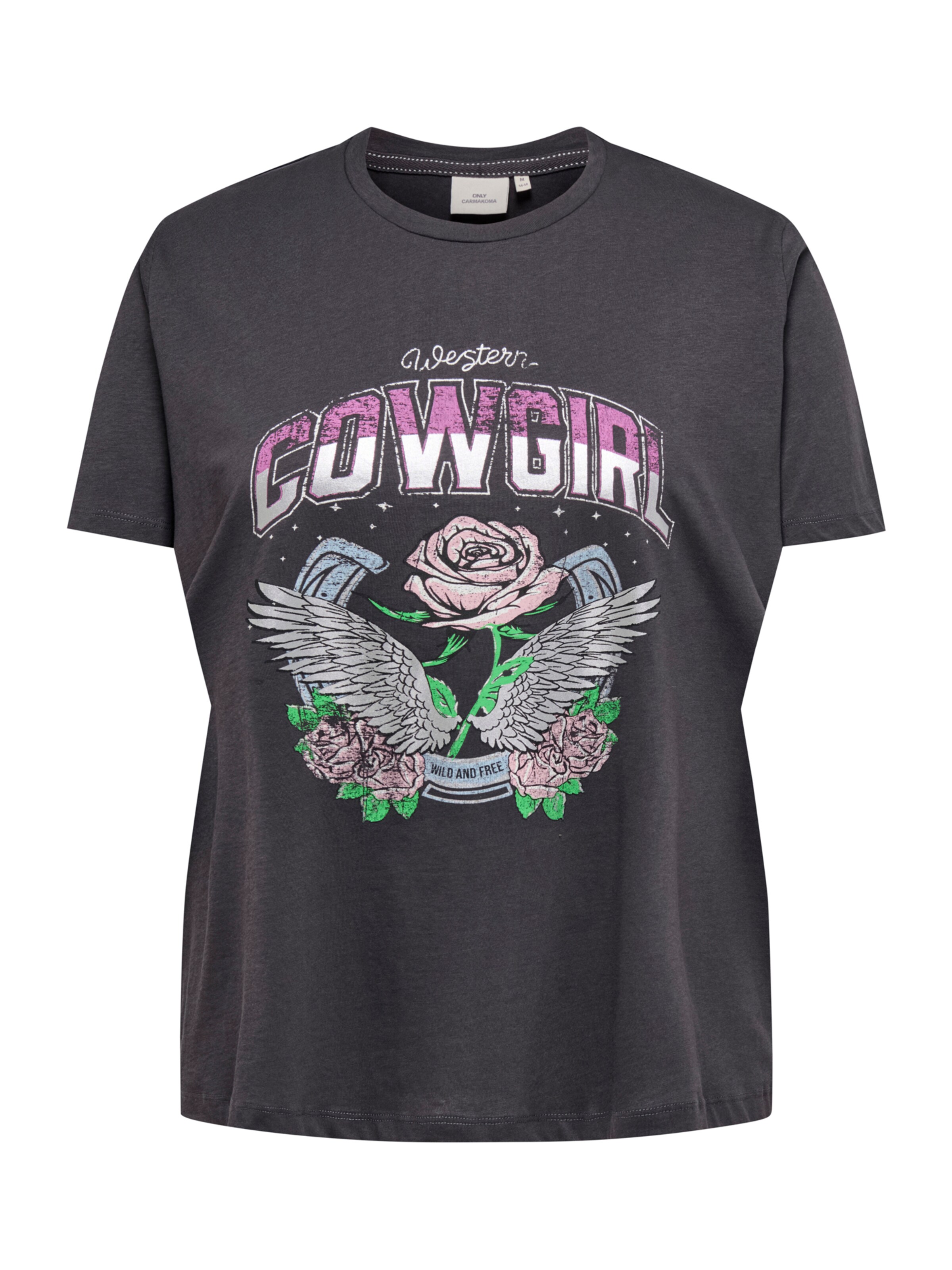 ONLY Carmakoma Μπλουζάκι 'CARKoni' σε γκρι: μπροστά