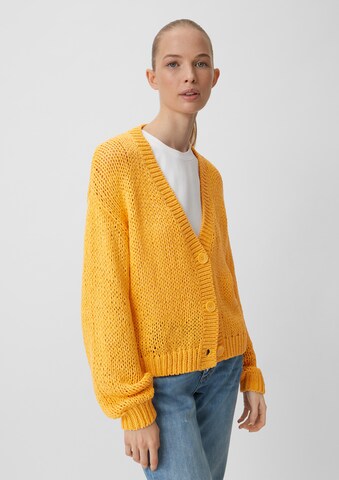 Cardigan comma casual identity en jaune : devant