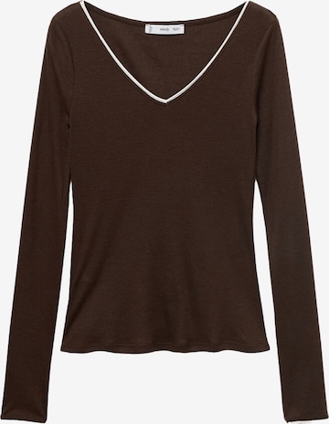 MANGO Shirt 'JANET' in Braun: Vorderseite