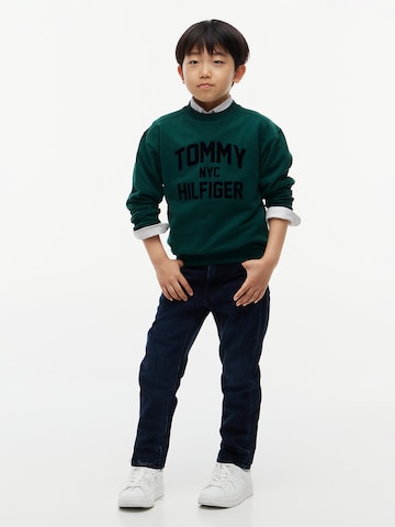 žalia TOMMY HILFIGER Megztinis be užsegimo 'BRAND LOVE'