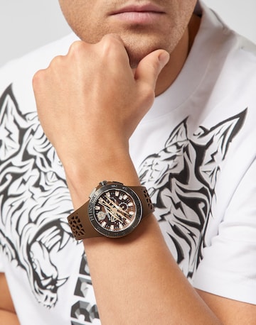 Plein Sport Uhr 'Thunderstorm' in Silber: Vorderseite