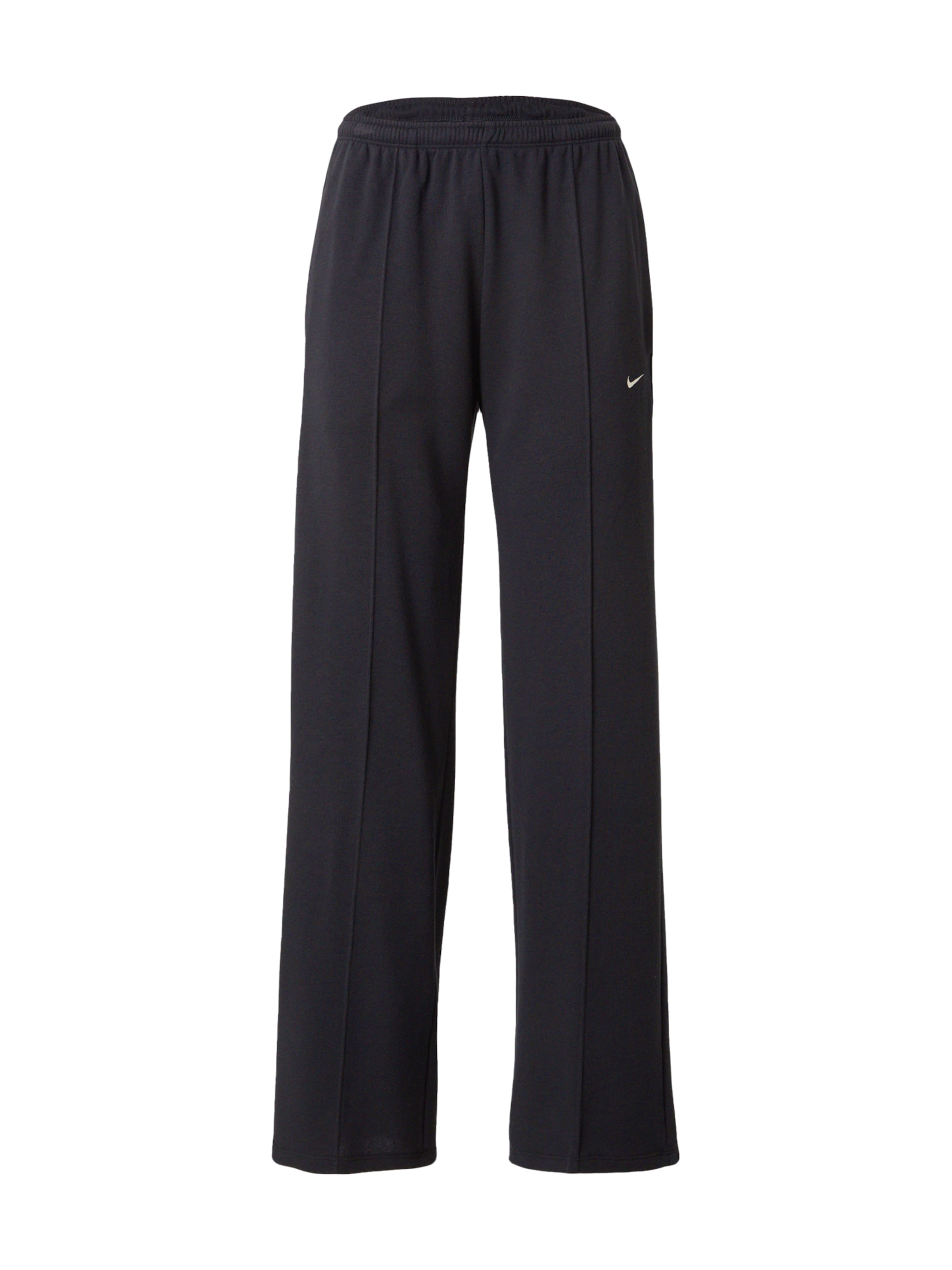 Largi Pantaloni de la Nike Sportswear pe negru: față