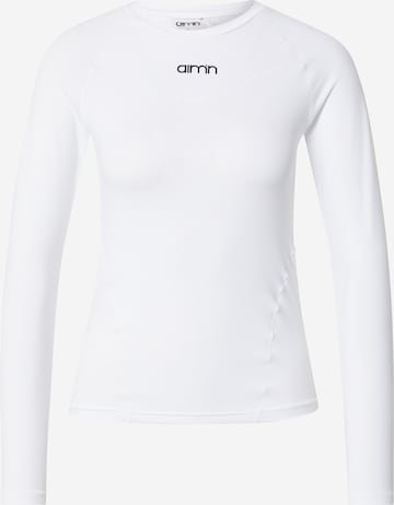 aim'n - Camiseta funcional en blanco: frente