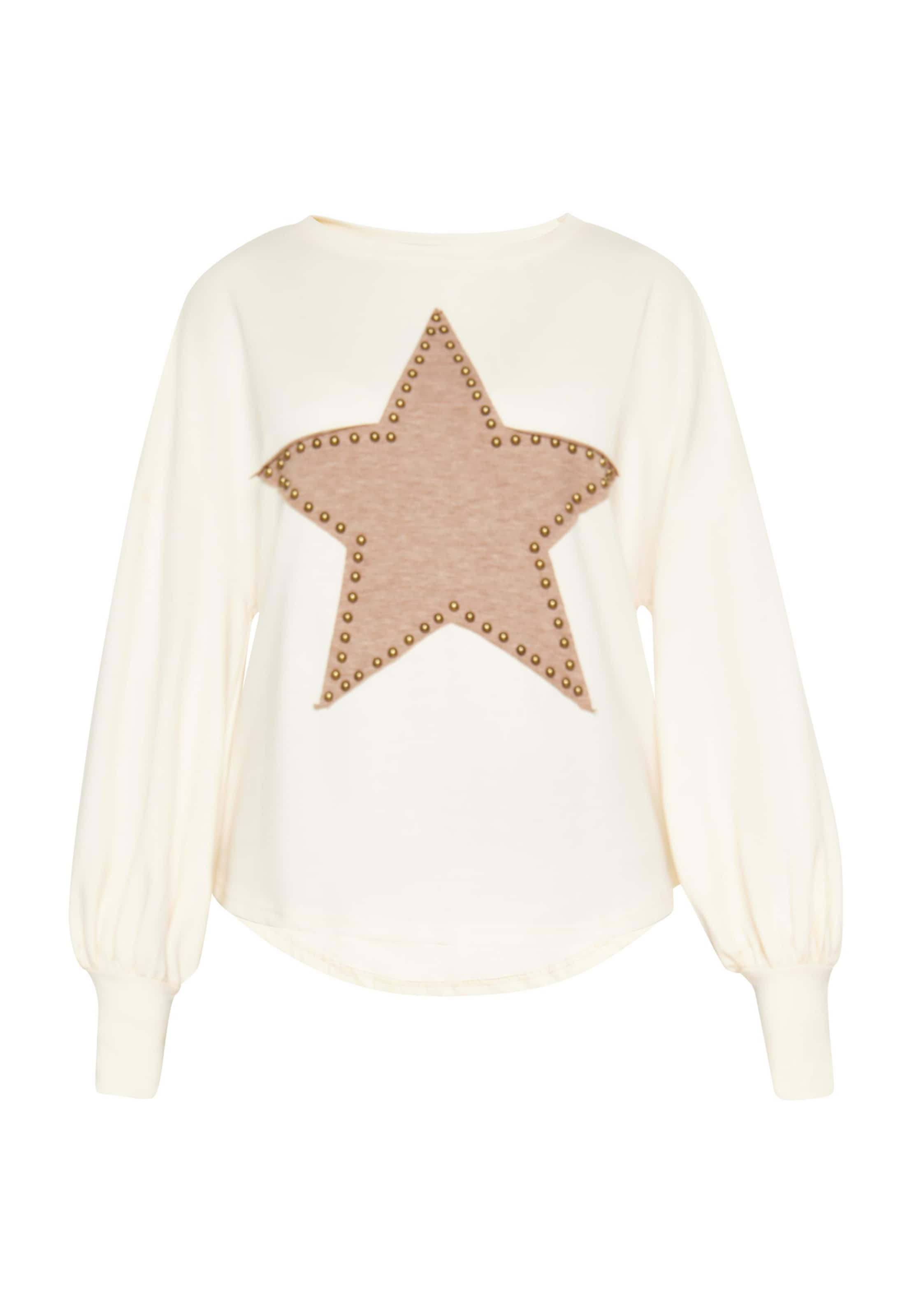 Sweat-shirt MIMO en beige : devant