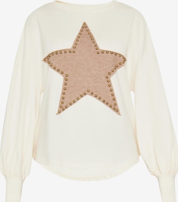 Sweat-shirt MIMO en beige : devant