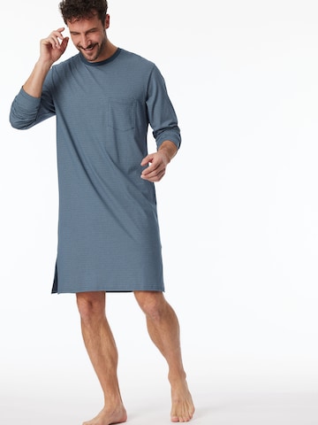 SCHIESSER - Pijama largo 'Essentials' en azul: frente