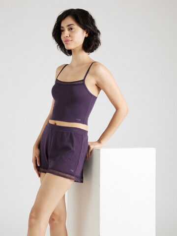 SLOGGI Pajama shirt 'GO Ribbed' in Purple