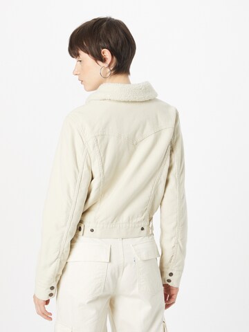 Veste mi-saison 'Sherpa Zip Slim Trucker' LEVI'S ® en blanc