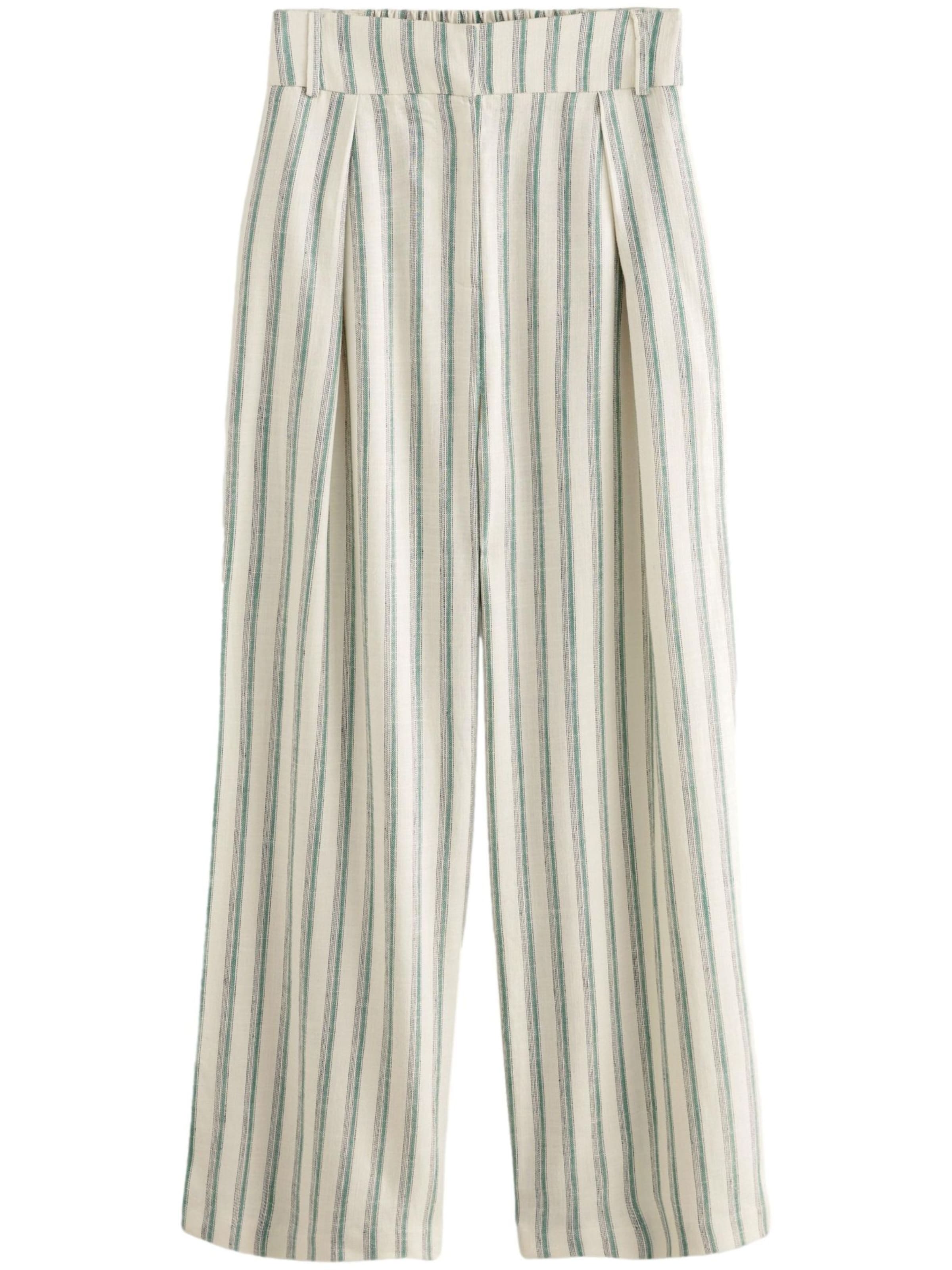 Next Bő szár Élére vasalt nadrágok - zöld: elől