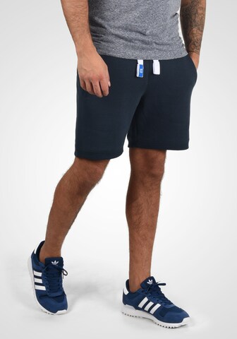 !Solid Regular Trousers in Blue: front