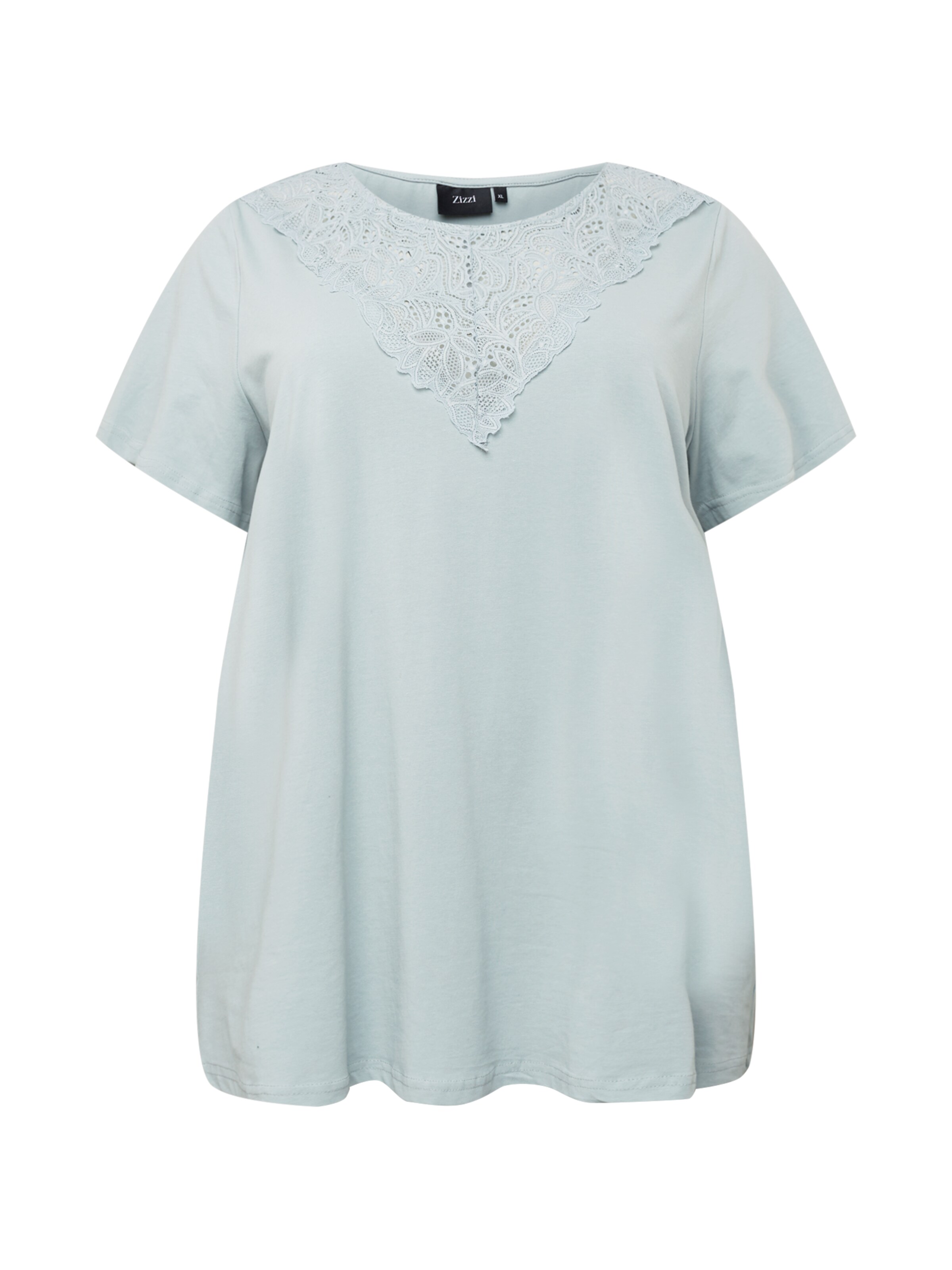 Frauen Shirts & Tops Zizzi T-Shirt 'CARLY' in Pastellblau - QI62976