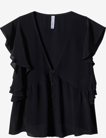 MANGO Bluse 'SANDRO' in Schwarz: predná strana