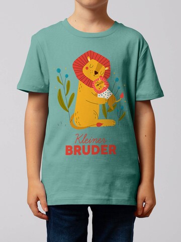 watabout.kids T-Shirt 'Löwen Kleiner Bruder' in Blau