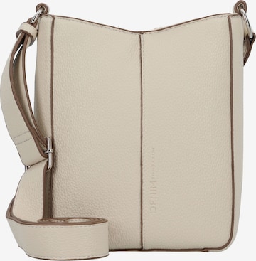 TOM TAILOR DENIM Schoudertas 'Neda' in Beige: voorkant