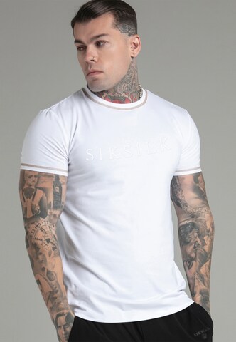 Maglietta di SikSilk in bianco: frontale