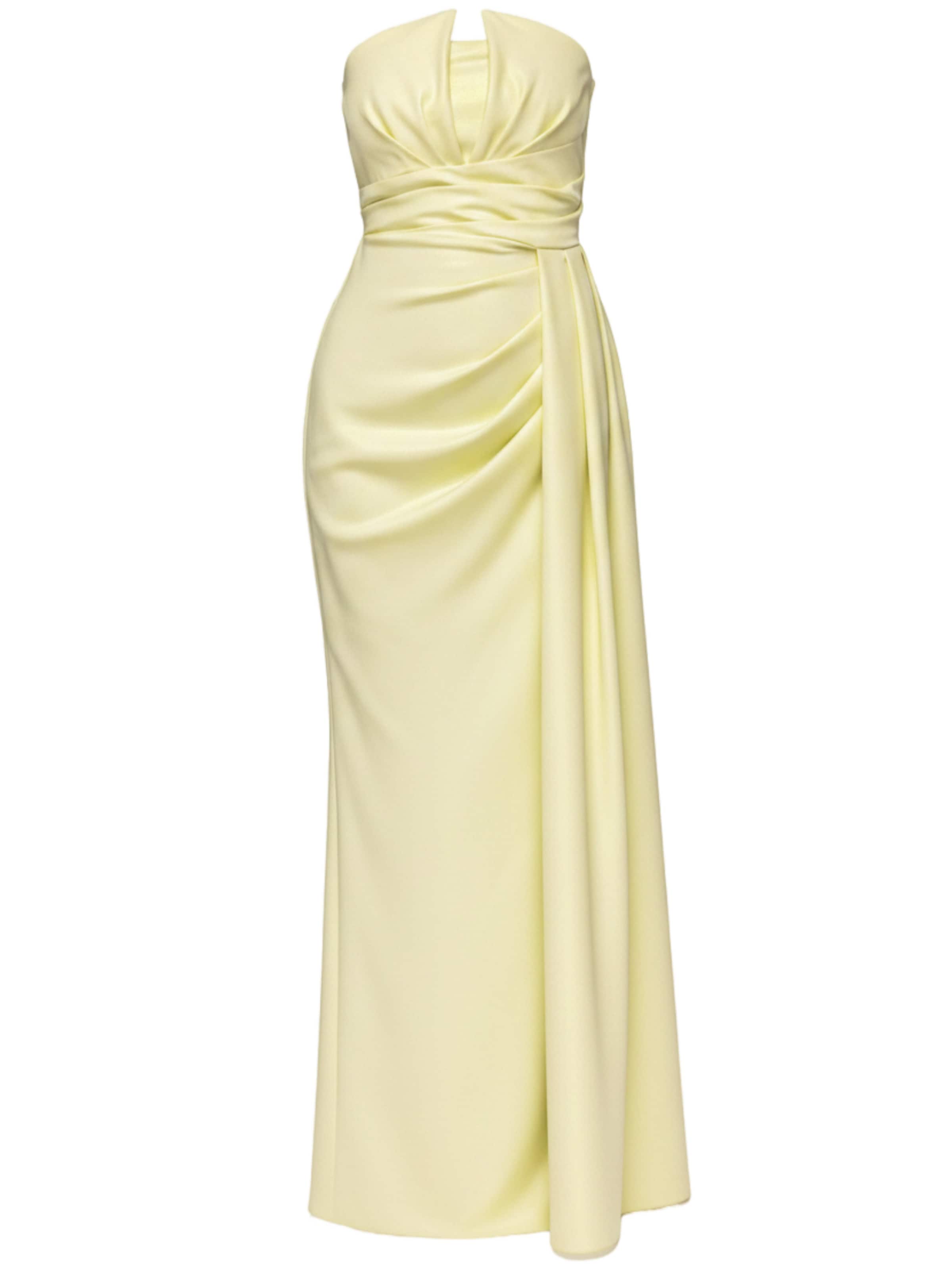 Robe de soirée Ombre en jaune : devant