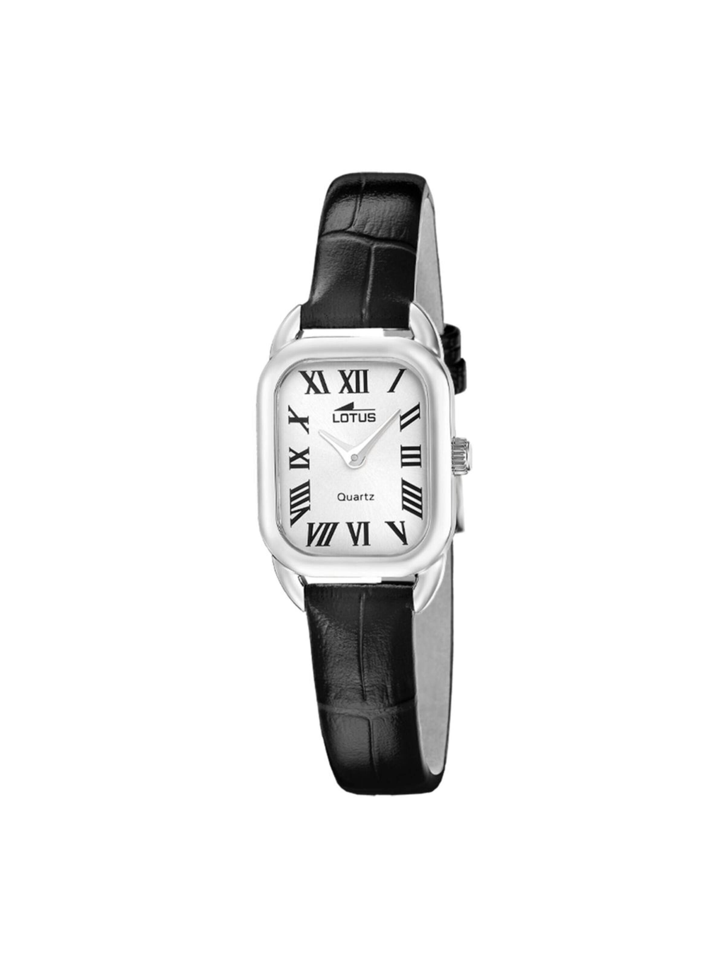 Montre à affichage analogique Lotus en argent