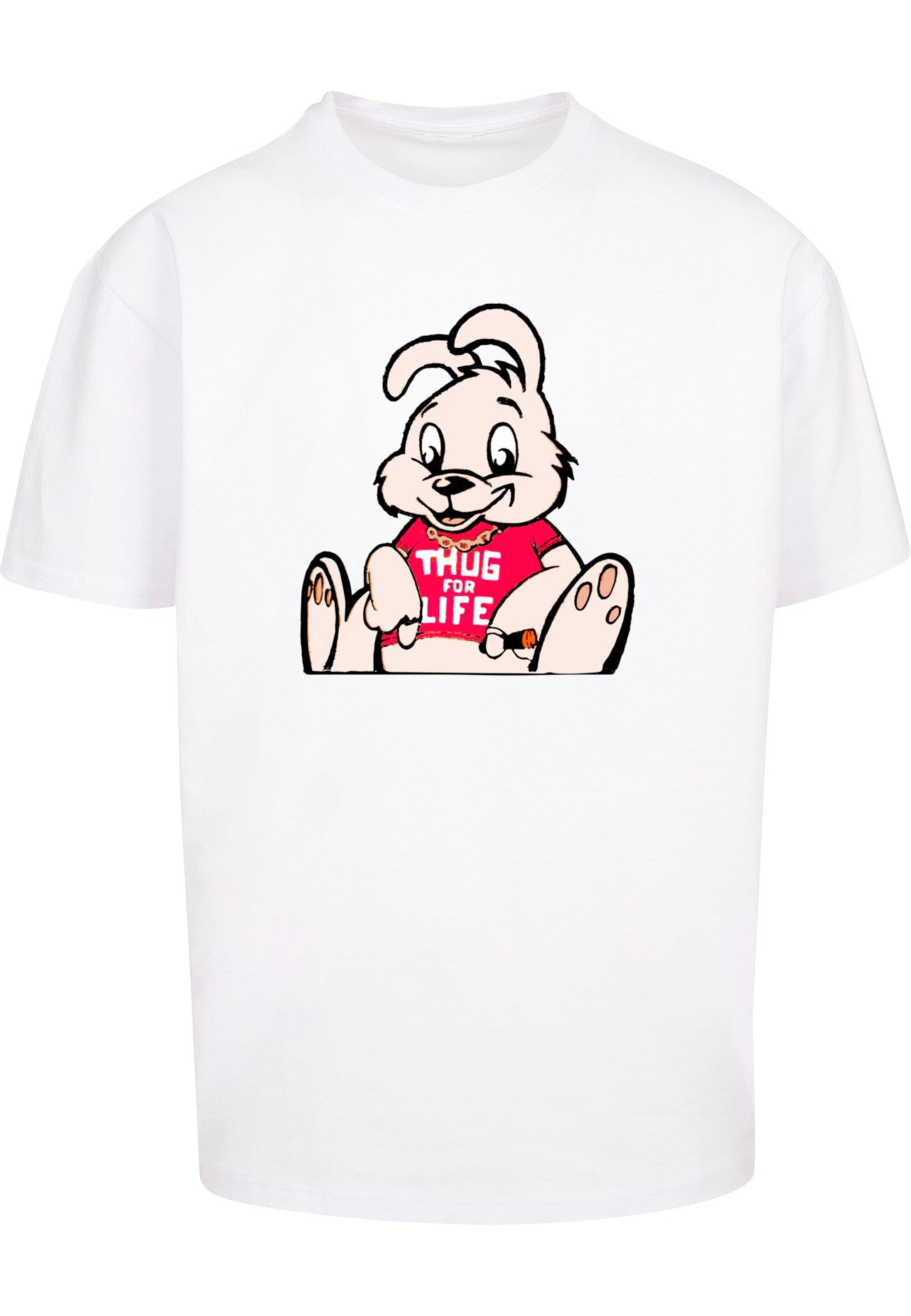 Maglietta 'Brandalised - Bunny Heavy' di Merchcode in bianco: frontale