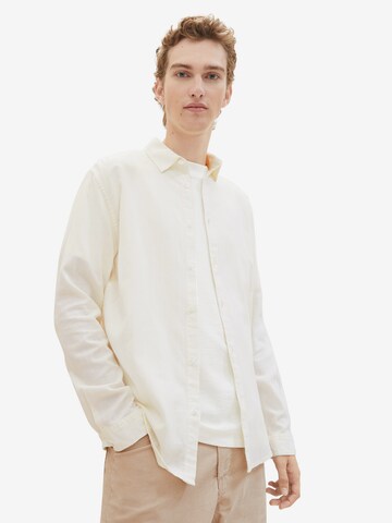 TOM TAILOR DENIM Regular fit Button Up Shirt in White