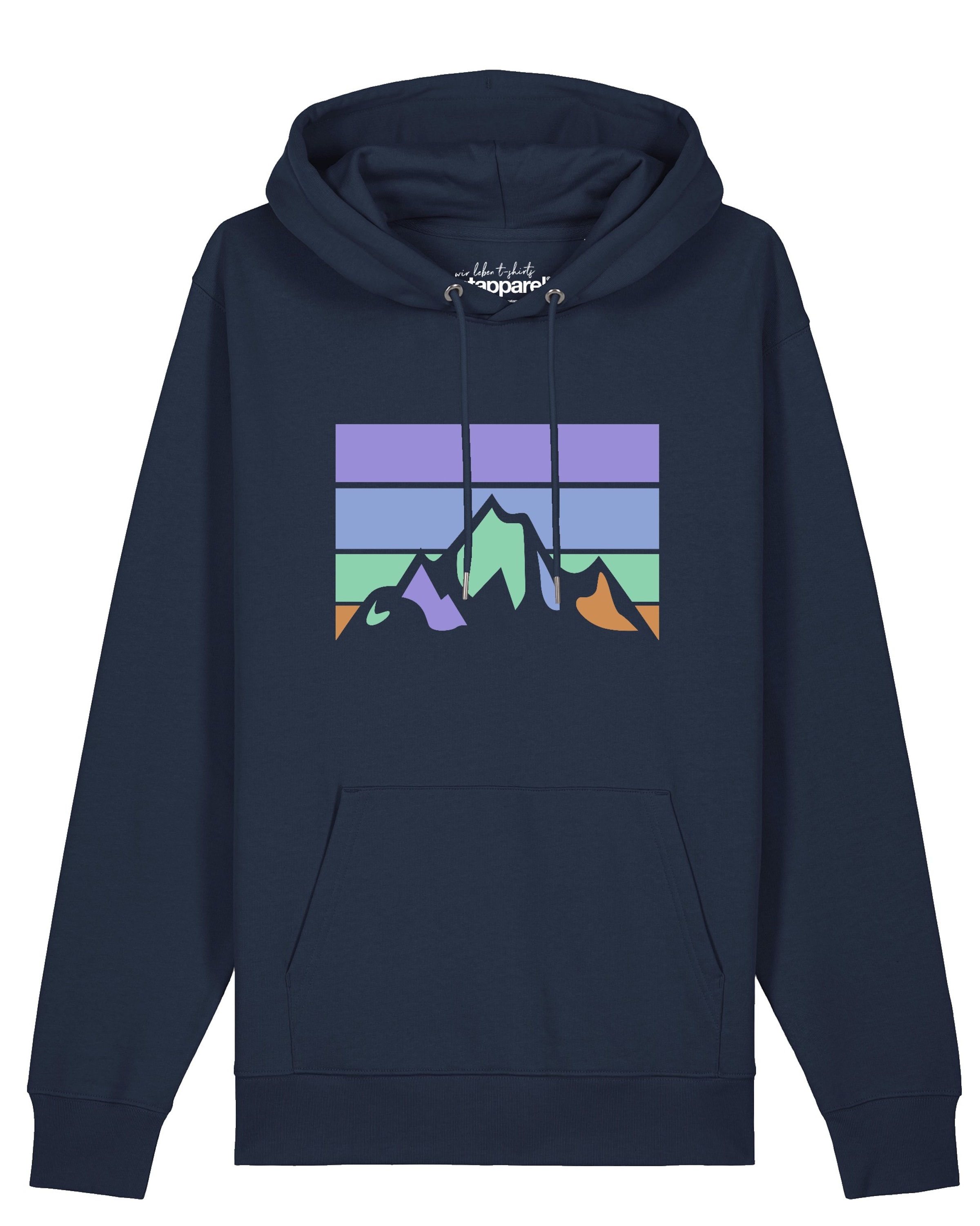 Watapparel Sweatshirt 'Retro Landscape' in Blauw: voorkant