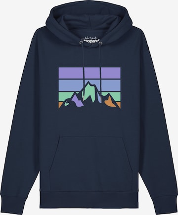 Watapparel Sweatshirt 'Retro Landscape' in Blauw: voorkant