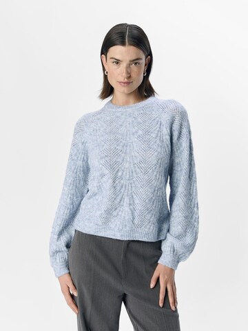 OBJECT Trui 'Flora' in Blauw: voorkant