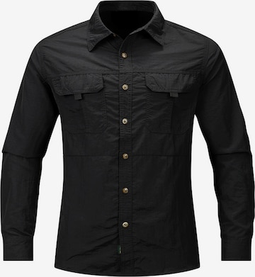 Youthup Button Up Shirt in Black: front