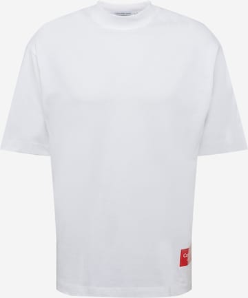 Tricou de la Calvin Klein Jeans pe alb: față