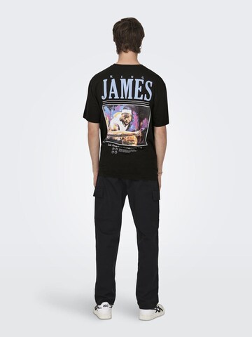 Only & Sons Shirt 'CELEBRITY' in Zwart