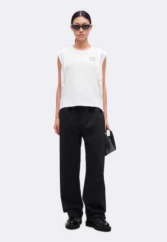 Karl Lagerfeld - Top 'Rue St-Guillaume' en blanco