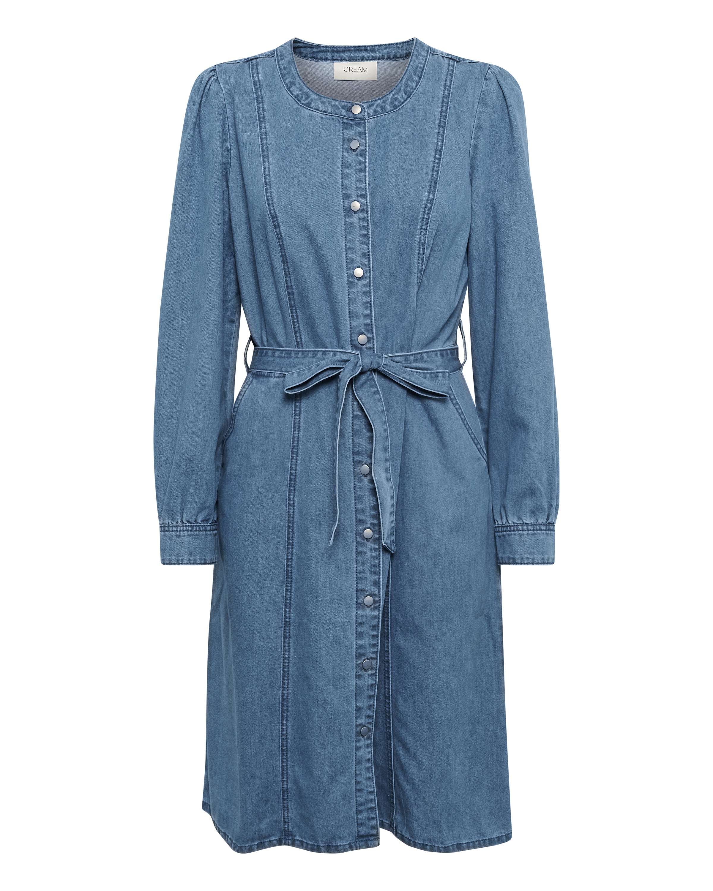 Cream Kjole 'Ruth' i blå: forside